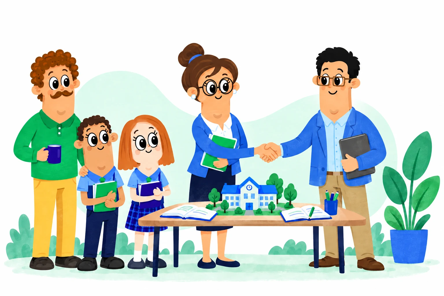 Educators collaborating with families